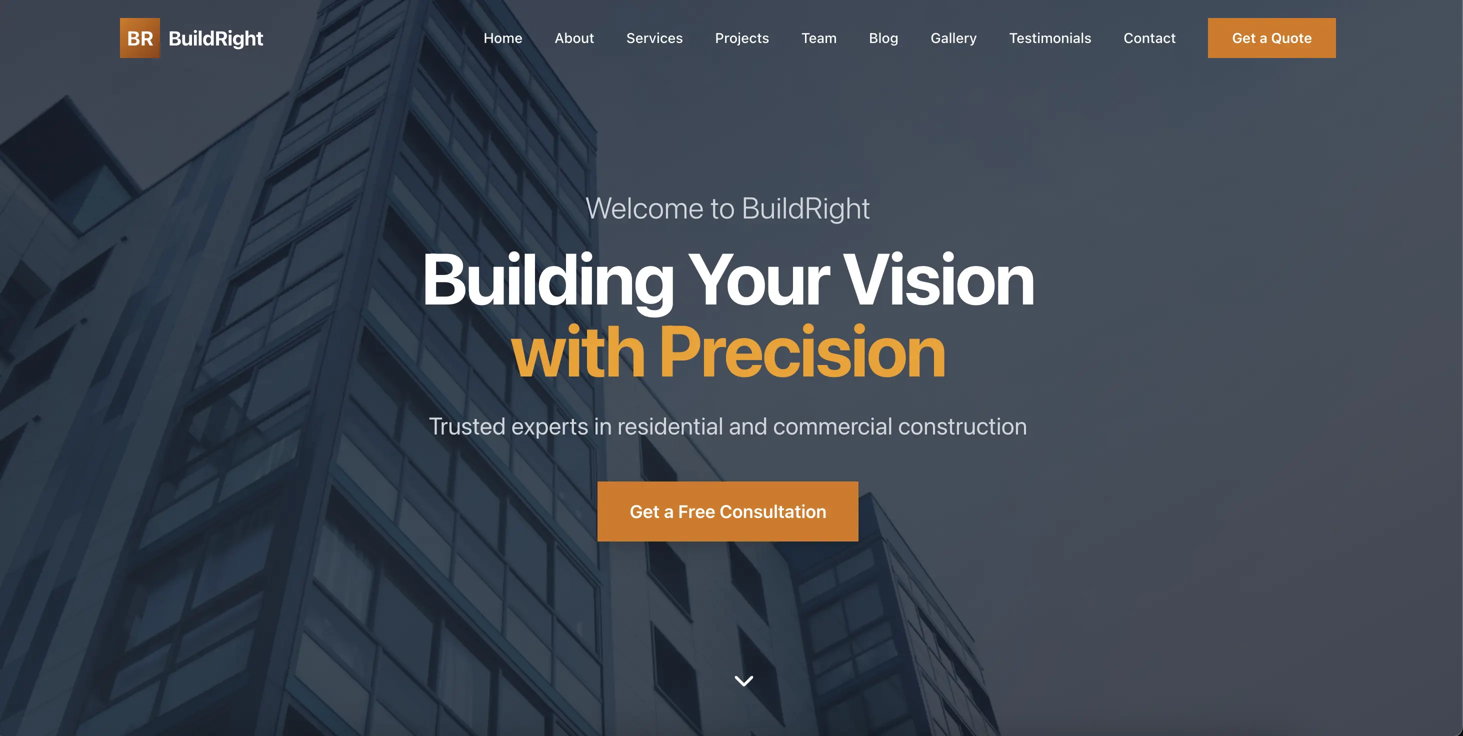 Construction Builder - Main View